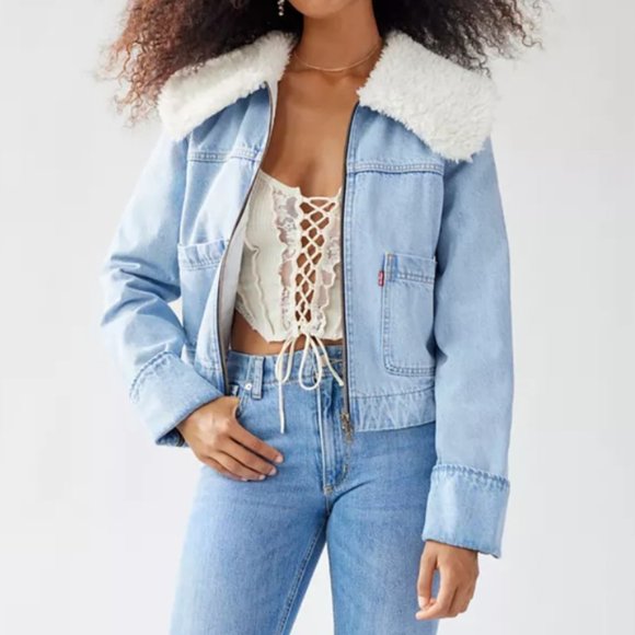 NWT Levi’s Sherpa Denim Trucker Coat / Jacket - Picture 1 of 1